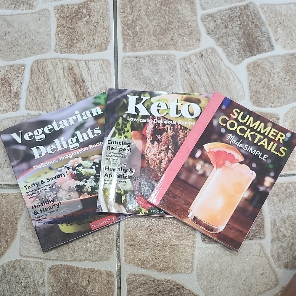 Cookbook Set - Vegetarian, Keto, and Summer Cocktails